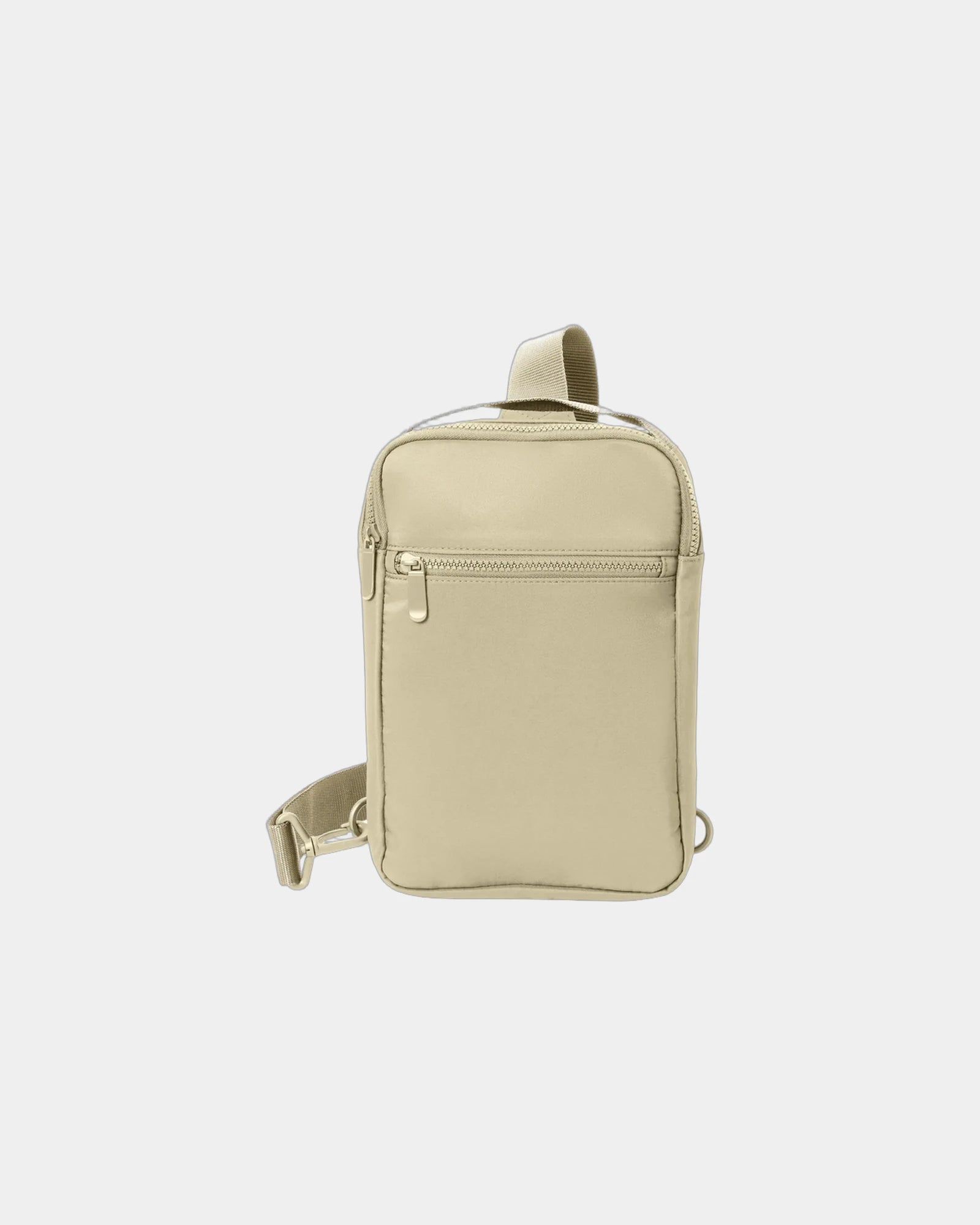Custom matte polyester Port Authority sling bag - Sahara